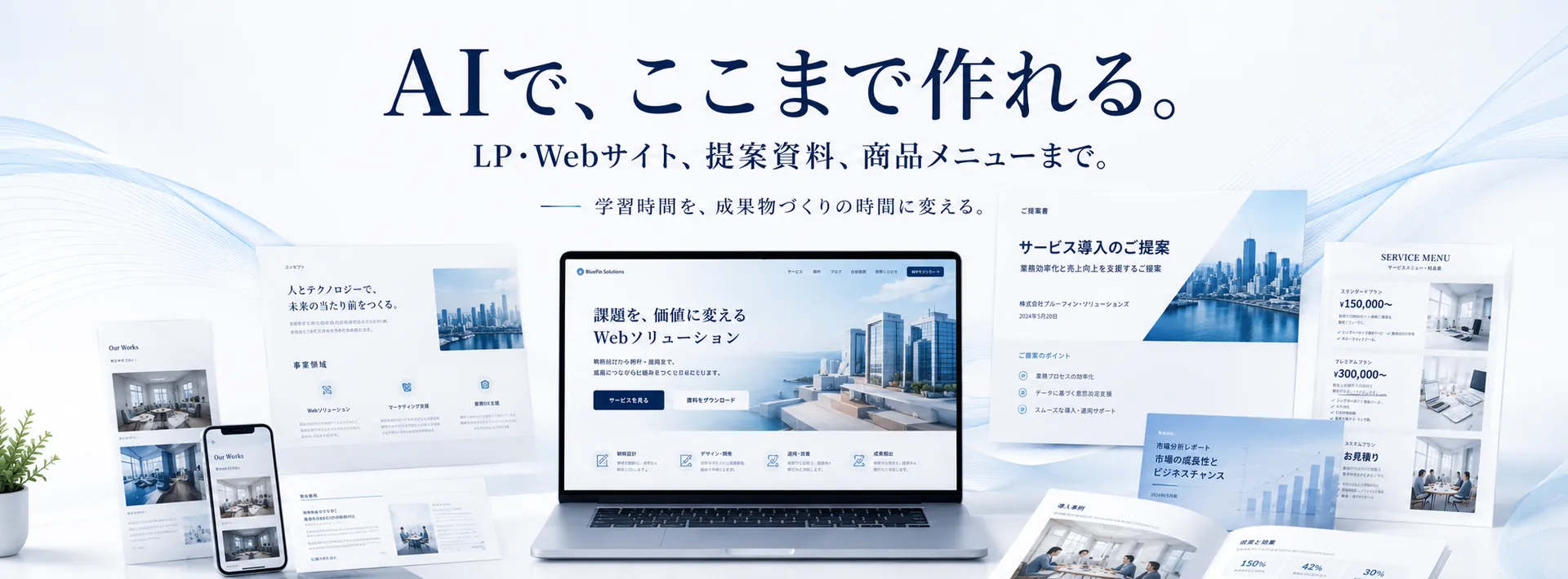 AIを活用して仕事に取り組むイメージ