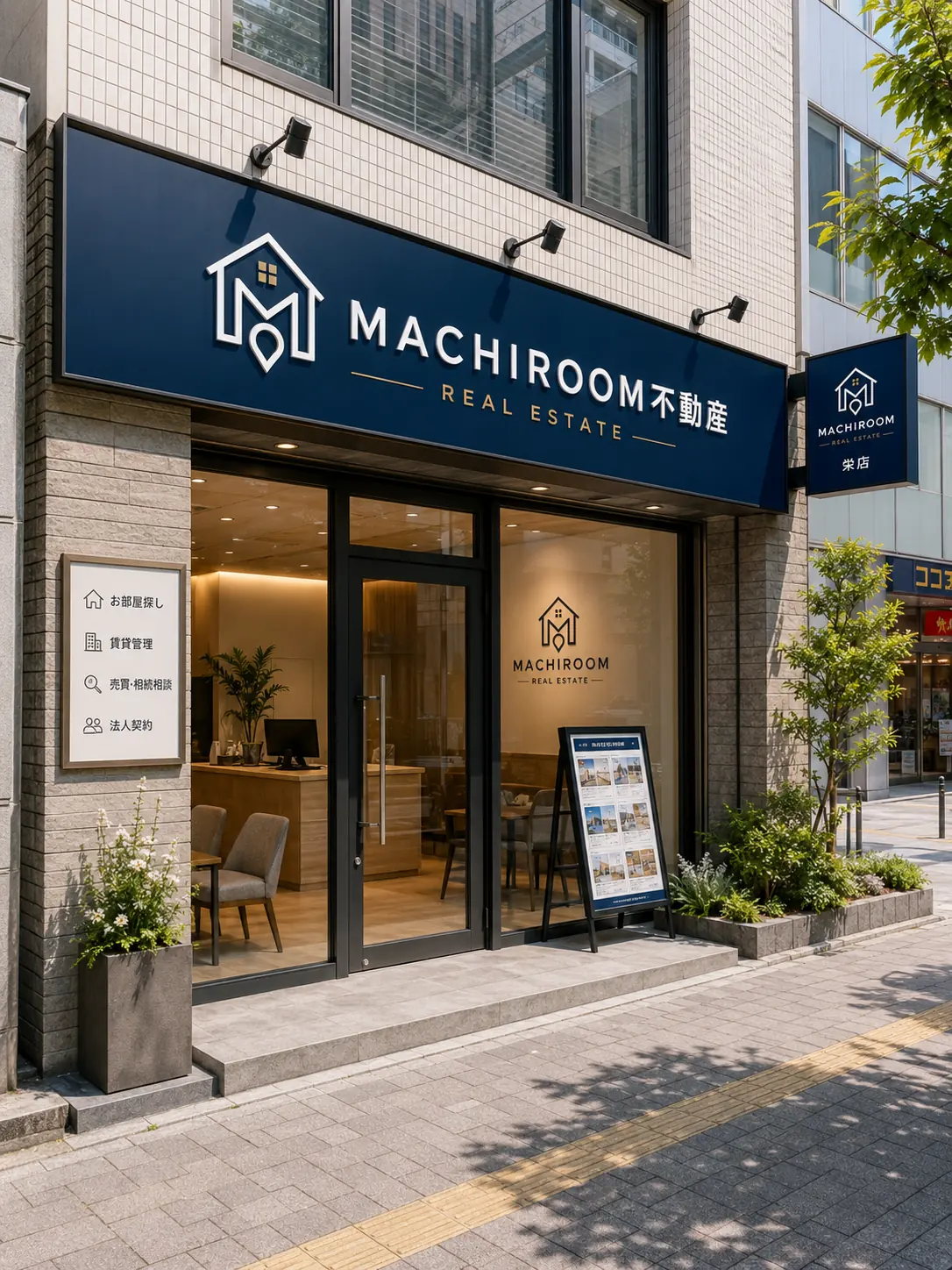 MACHIROOM不動産 栄店の店舗外観